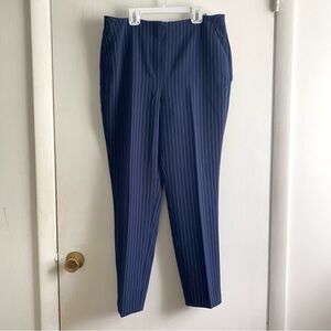 Chicos Navy Blue Pin Stripe Ankle Ultimate Fit